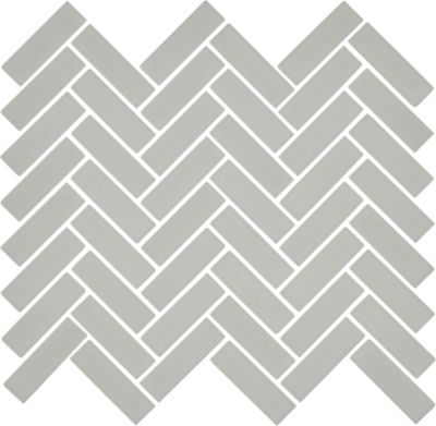 Herringbone Gris Glossy Porcelain Mosaic Wall and Floor Tile