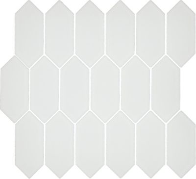 Picket White Matte Porcelain Mosaic Wall and Floor Tile