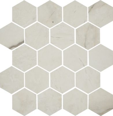 Cremo Avorio Matte Porcelain Hexagon Mosaic Wall and Floor Tile - 2.5 x 3 in. — supplier view 1