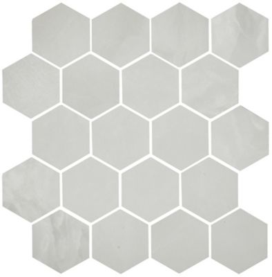 Onice Matte Porcelain Hexagon Mosaic Wall and Floor Tile - 2.5 x 3 in.