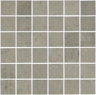 Concrete Ecru Matte Porcelain Square Mosaic Wall and Floor Tile - 2 x 2 in. — supplier view 1