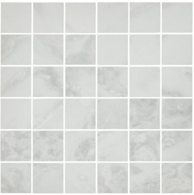 Marble Match Africa Tempesta Polished Porcelain Square Mosaic Wall and Floor Tile - 2 x 2 in.