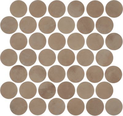 Clay Matte Recycled Glass Quarter Round Mosaic Wall and Floor Tile - 2 x 2 in. — supplier view 1