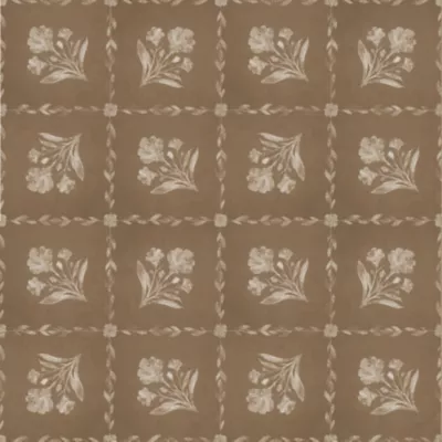 Kelli Fontana Trellis In Bloom Mocha Porcelain Wall and Floor Tile