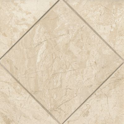 Queen Beige Polished Marble Floor Tile - 12 x 12 in.