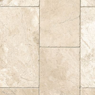 Queen Beige Tumbled Marble Floor Tile - 8 x 16 in.