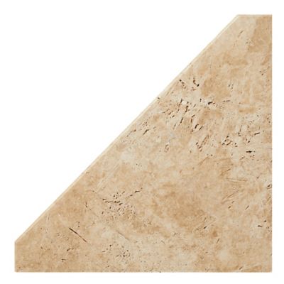 Bucak Light Walnut Honed Travertine Corner Shower Seat