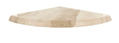 Queen Beige Polished Marble Flat Corner Shelf