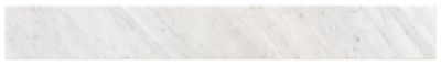 Bianco Carrara Pol Curb Marble Floor Tile - 6.6 x 60.96 in.