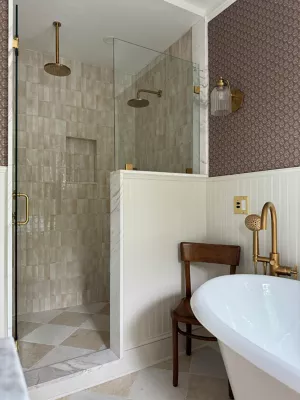 Coco Canvas Glossy Porcelain Wall Tile - 2 x 6 in. - The Tile Shop