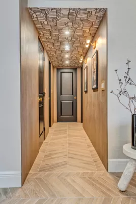 Elisir Royal Fume Chevron Porcelain Wall and Floor Tile - 3 x 18