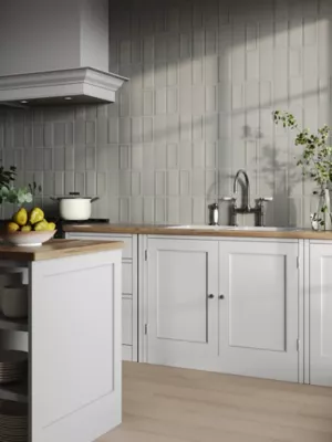 Signature Gris Bevel Matte Ceramic Subway Wall Tile - 4 x 8 in