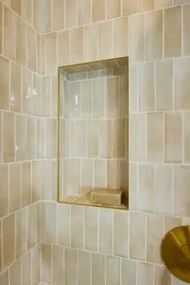 Coco Canvas Glossy Porcelain Wall Tile - 2 x 6 in. - The Tile Shop